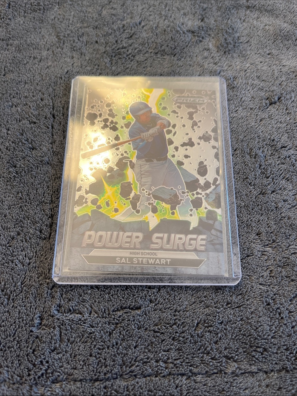 2022 Panini Prizm Draft Picks Power Surge Sal Stewart Baseball Card Holographic